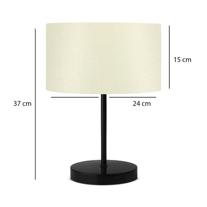 Opviq Lámpara de Mesa de Metal Crema AYD-2849